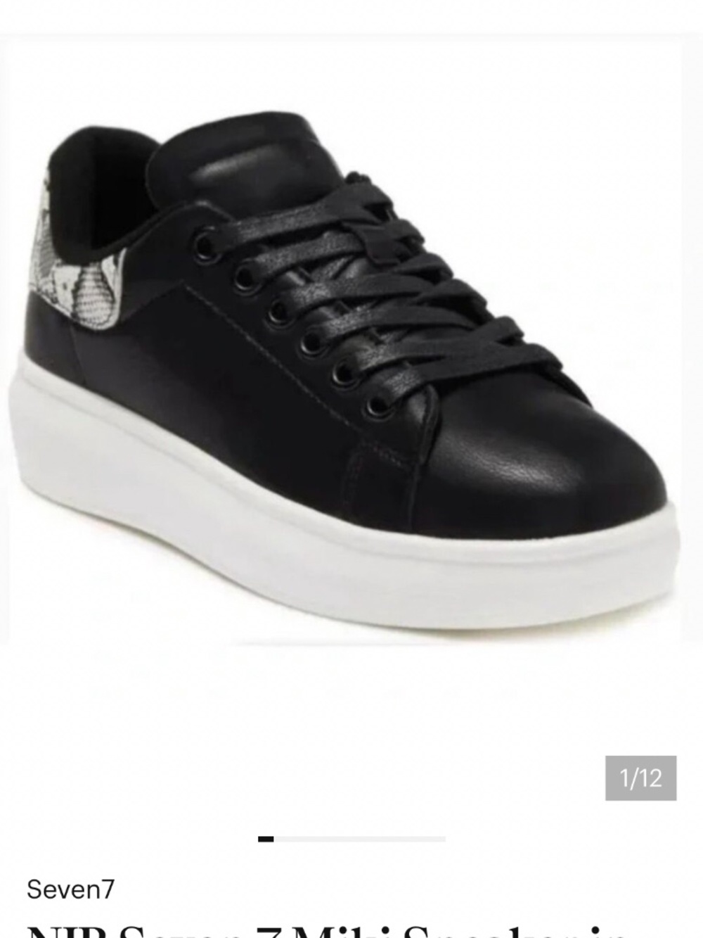 NIB Seven7 Women’s Miki Low-top Platform Sneaker w/ Snakeskin Print 9 - Picture 4 of 15